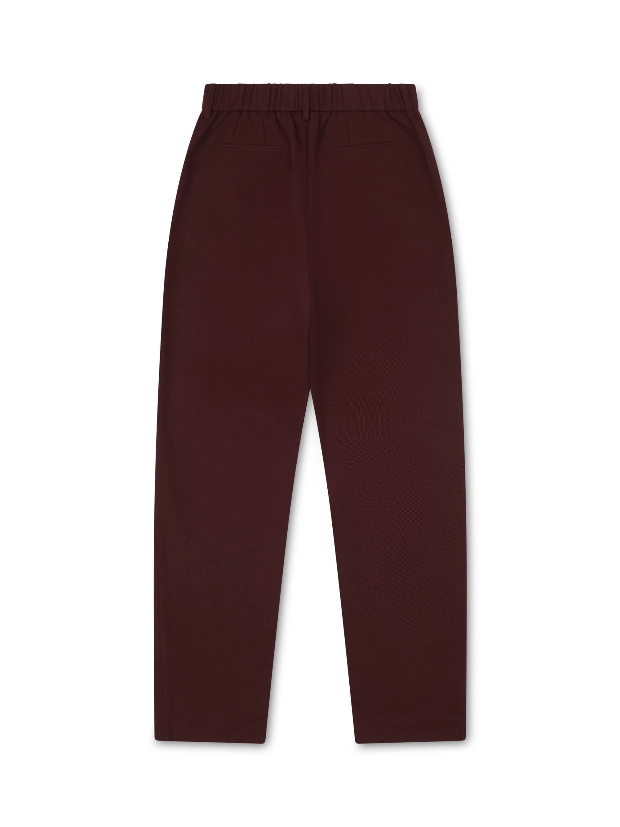 'ASTON' TAILORED CIGARETTE TROUSERS BURGUNDY - Image 7