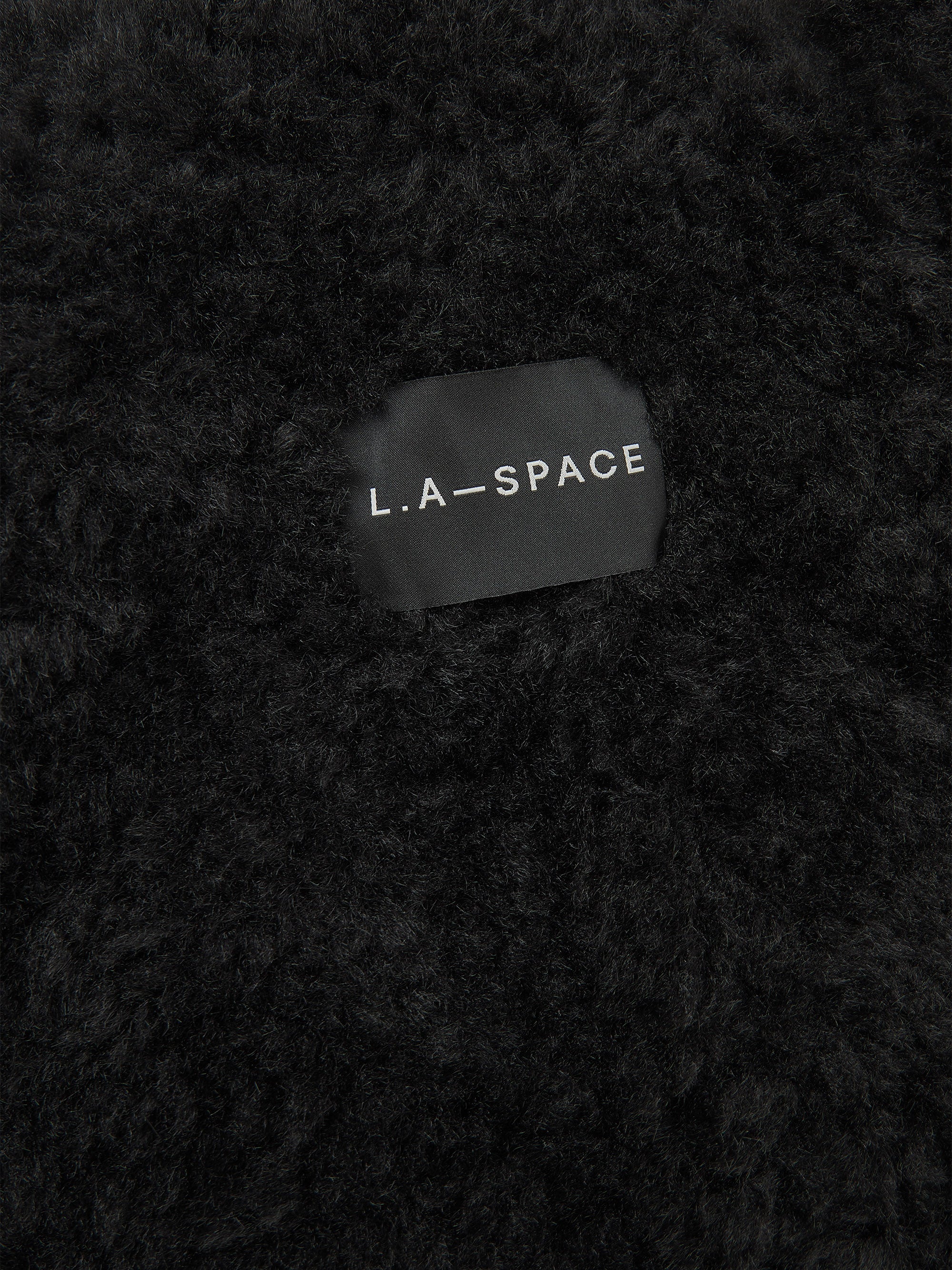 'GISELLE' FAUX FUR CROPPED COAT BLACK - Image 6