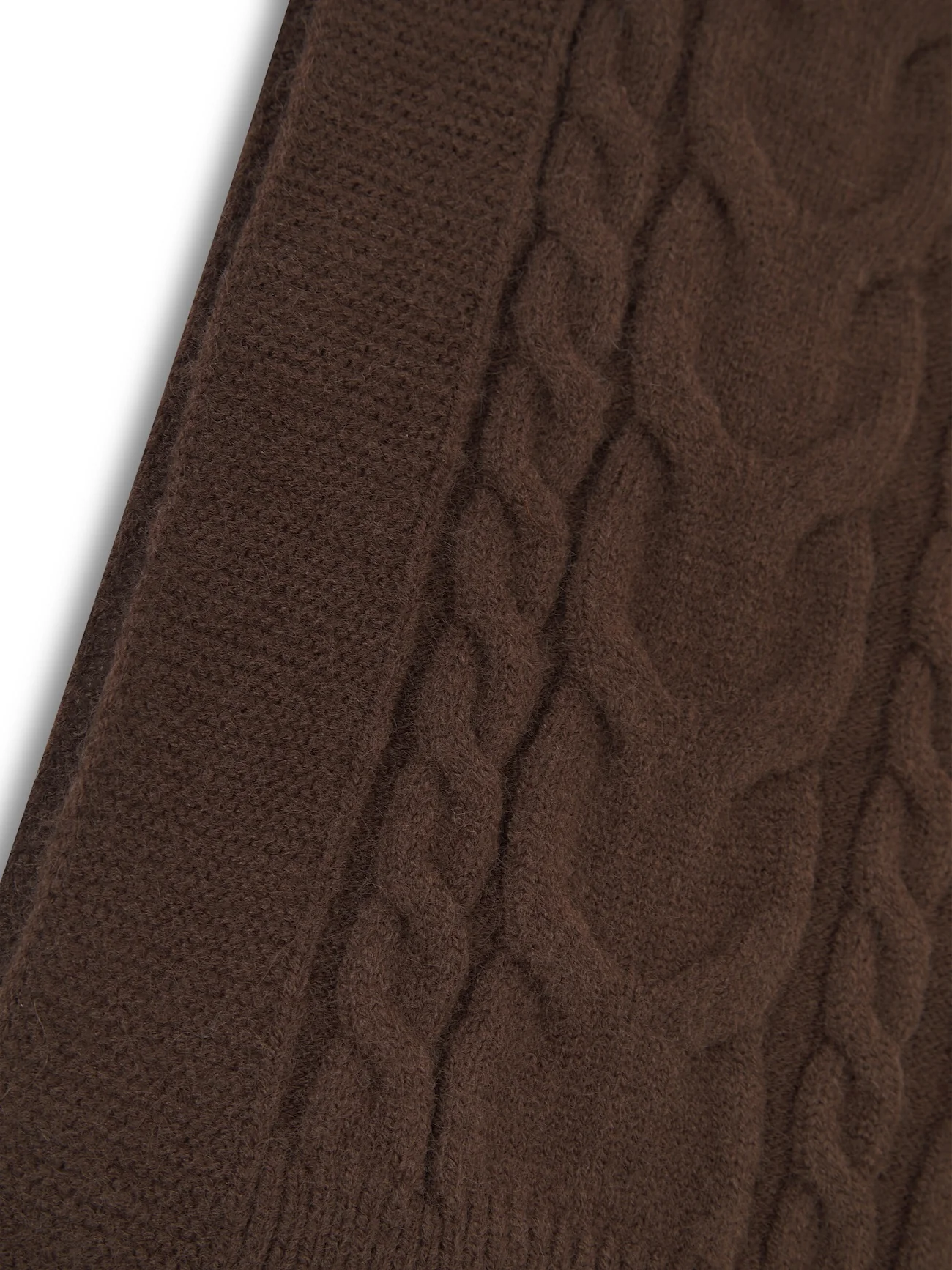 'MIMI' CABLE KNITTED HOODED VEST BROWN - Image 8