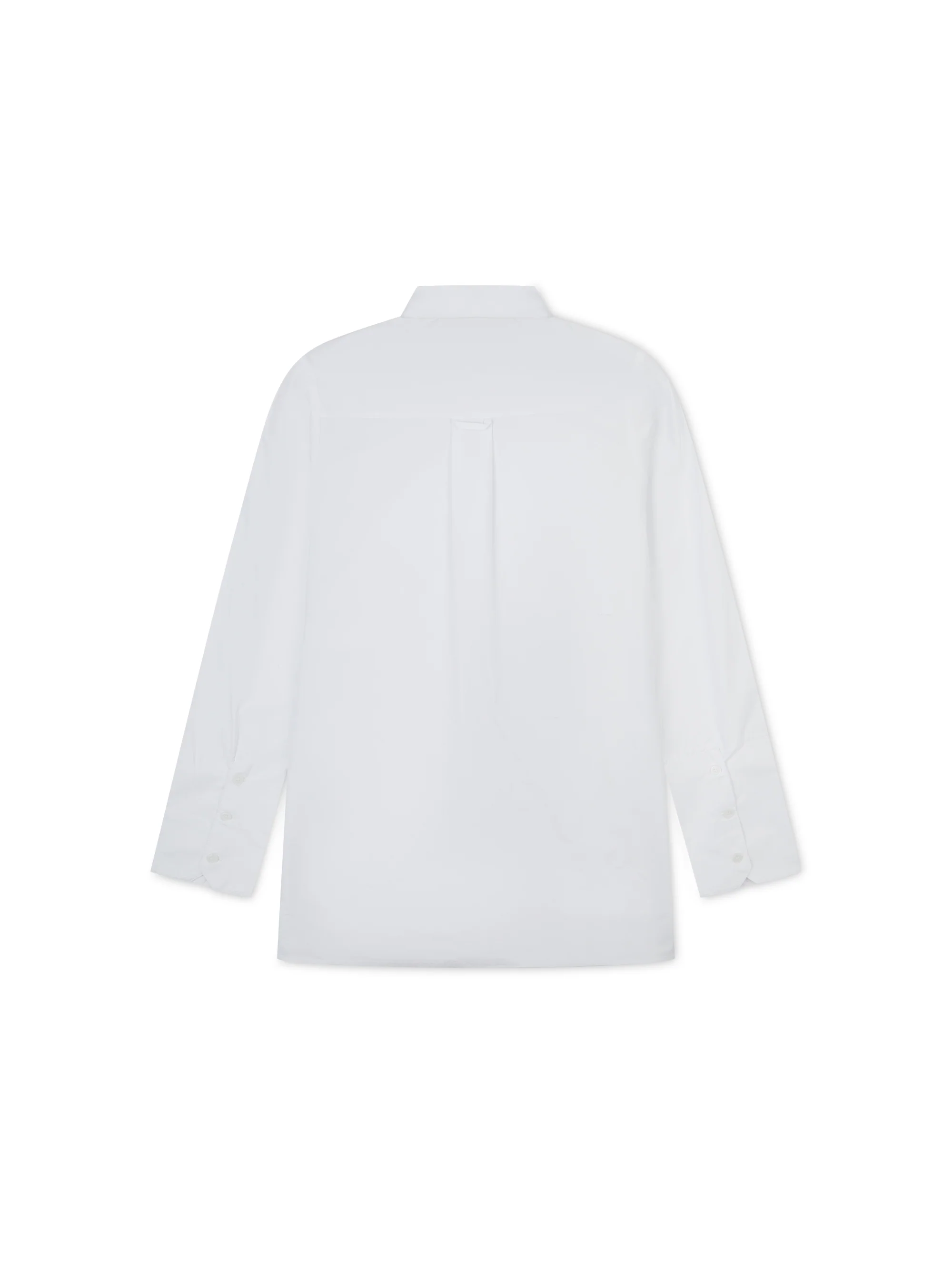 'BASTILLE' COTTON POPLIN A LINE SHIRT WHITE - Image 5