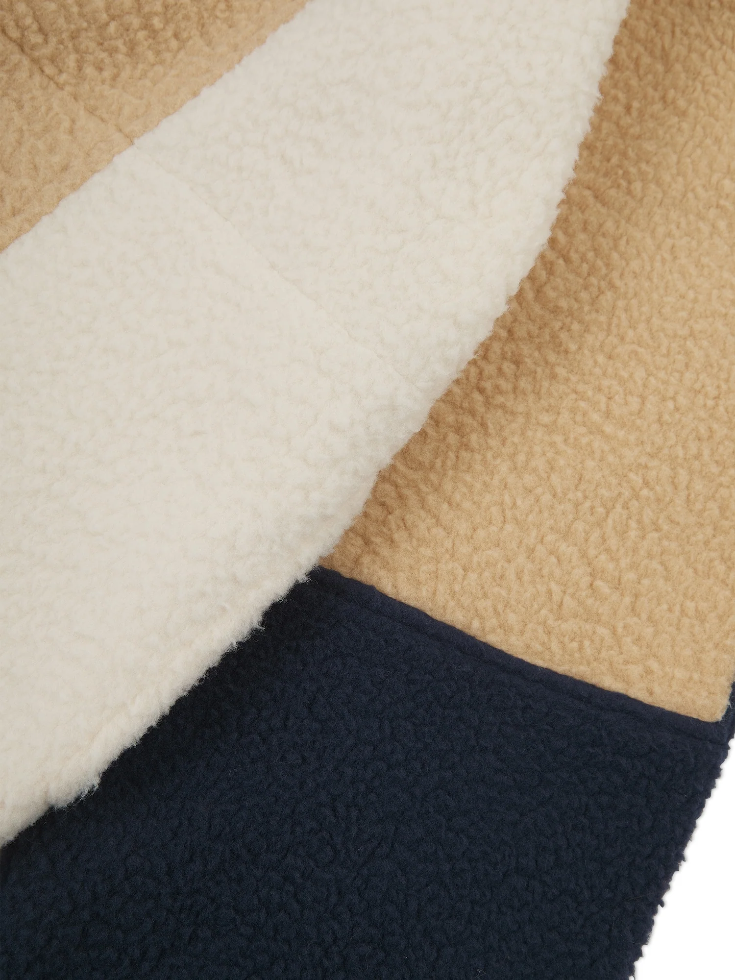 'ELYSIA' HALF ZIP TEDDY OVERSIZED COLOUR BLOCK SWEATSHIRT MULTI - Image 8