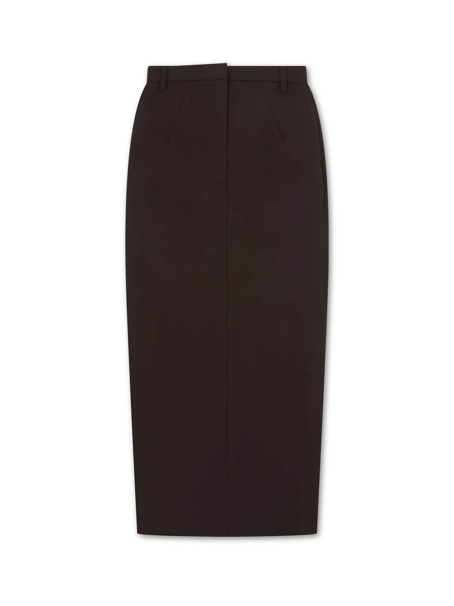 'SERENA' HOURGLASS MAXI SKIRT BROWN - Image 3