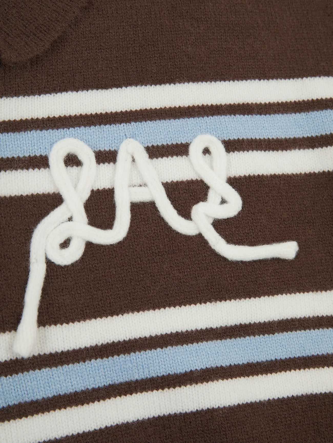 'SUKI' LAS KNITTED RUGBY TOP BROWN MULTI - Image 8