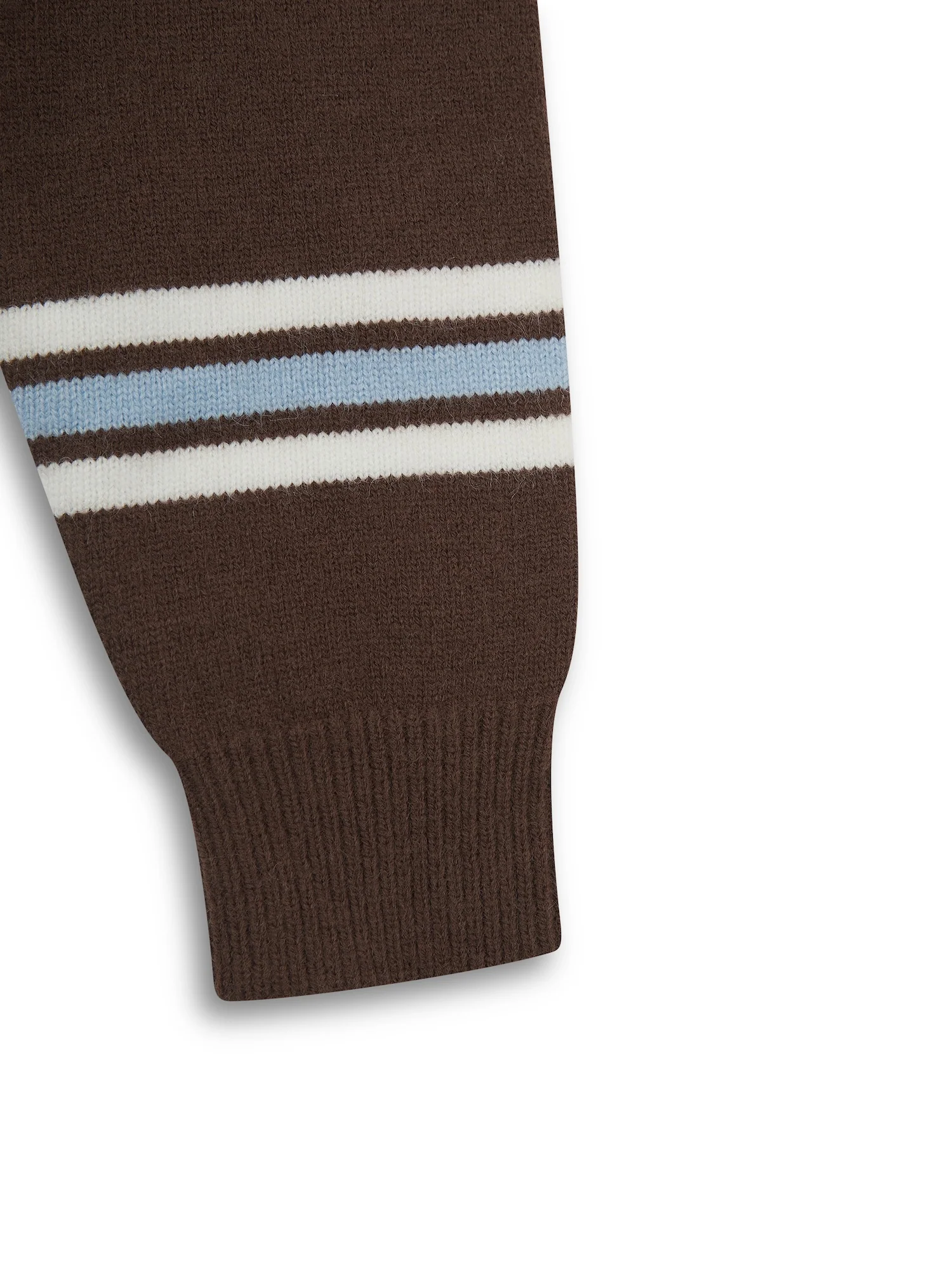 'SUKI' LAS KNITTED RUGBY TOP BROWN MULTI - Image 9