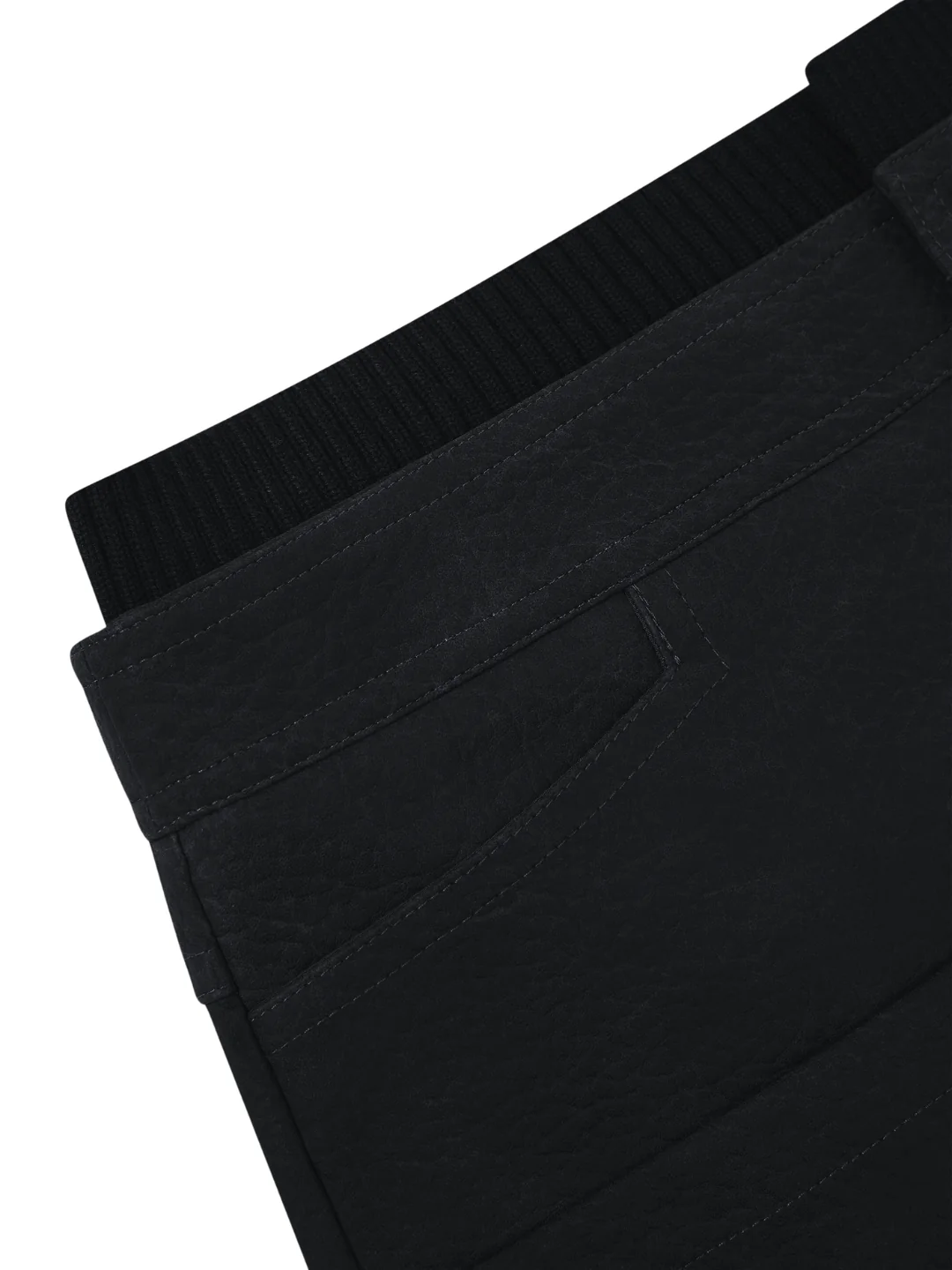 'SIENNA' FAUX LEATHER CARGO MINI SKIRT BLACK - Image 7