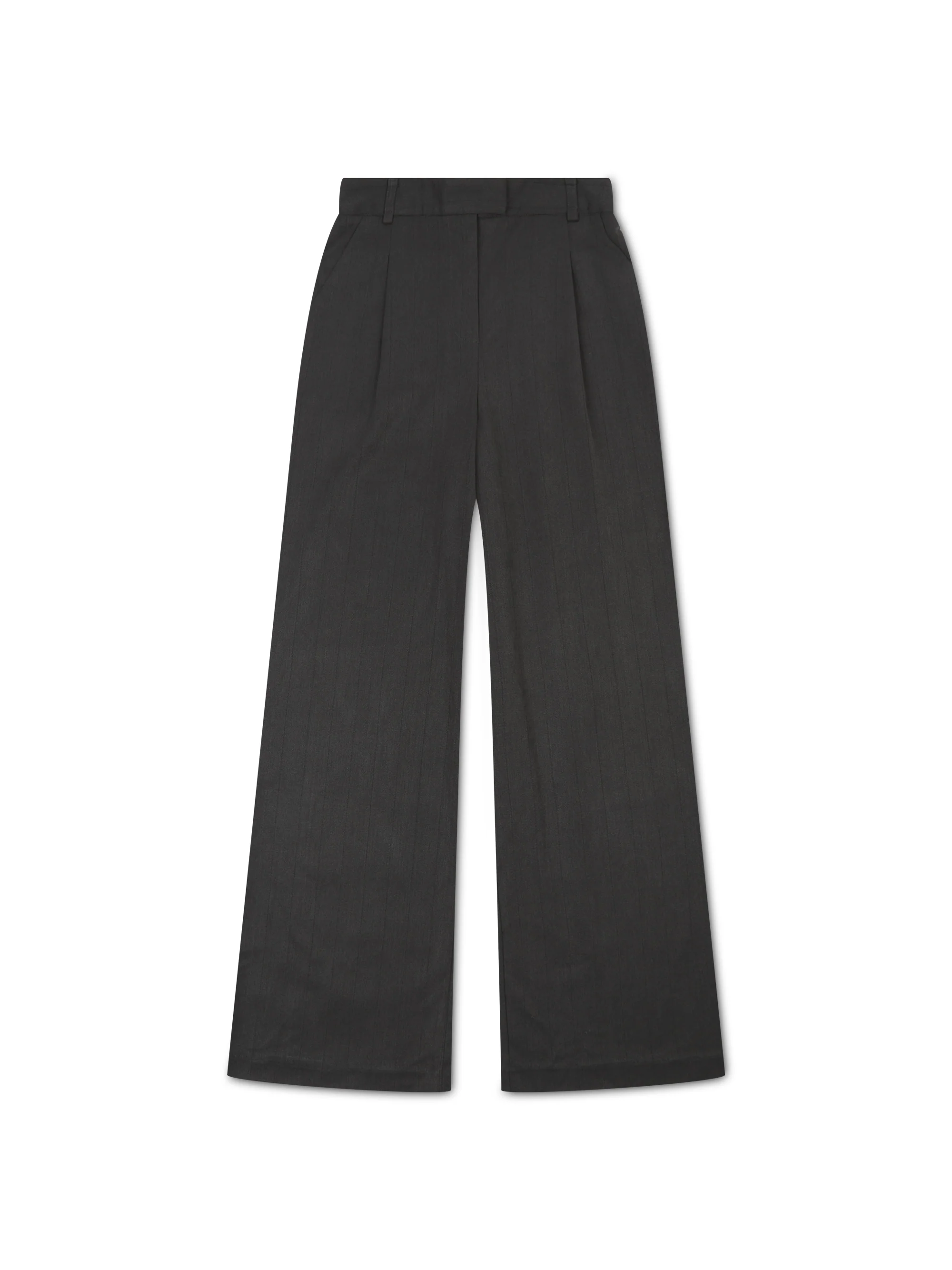 'BEAU' TAILORED WIDE LEG TROUSERS SLATE GREY - Image 5