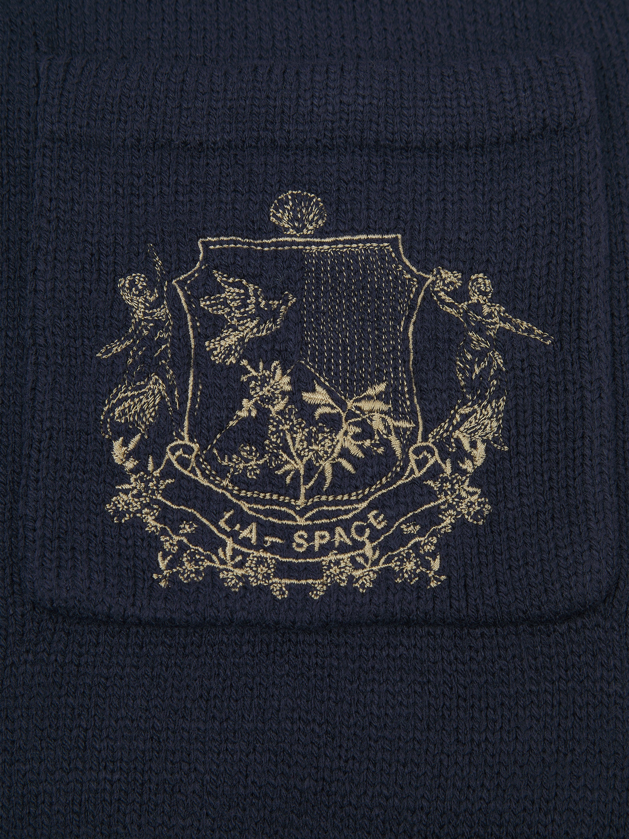 'VERITY' VARSITY BOXY FIT CARDIGAN NAVY - Image 5