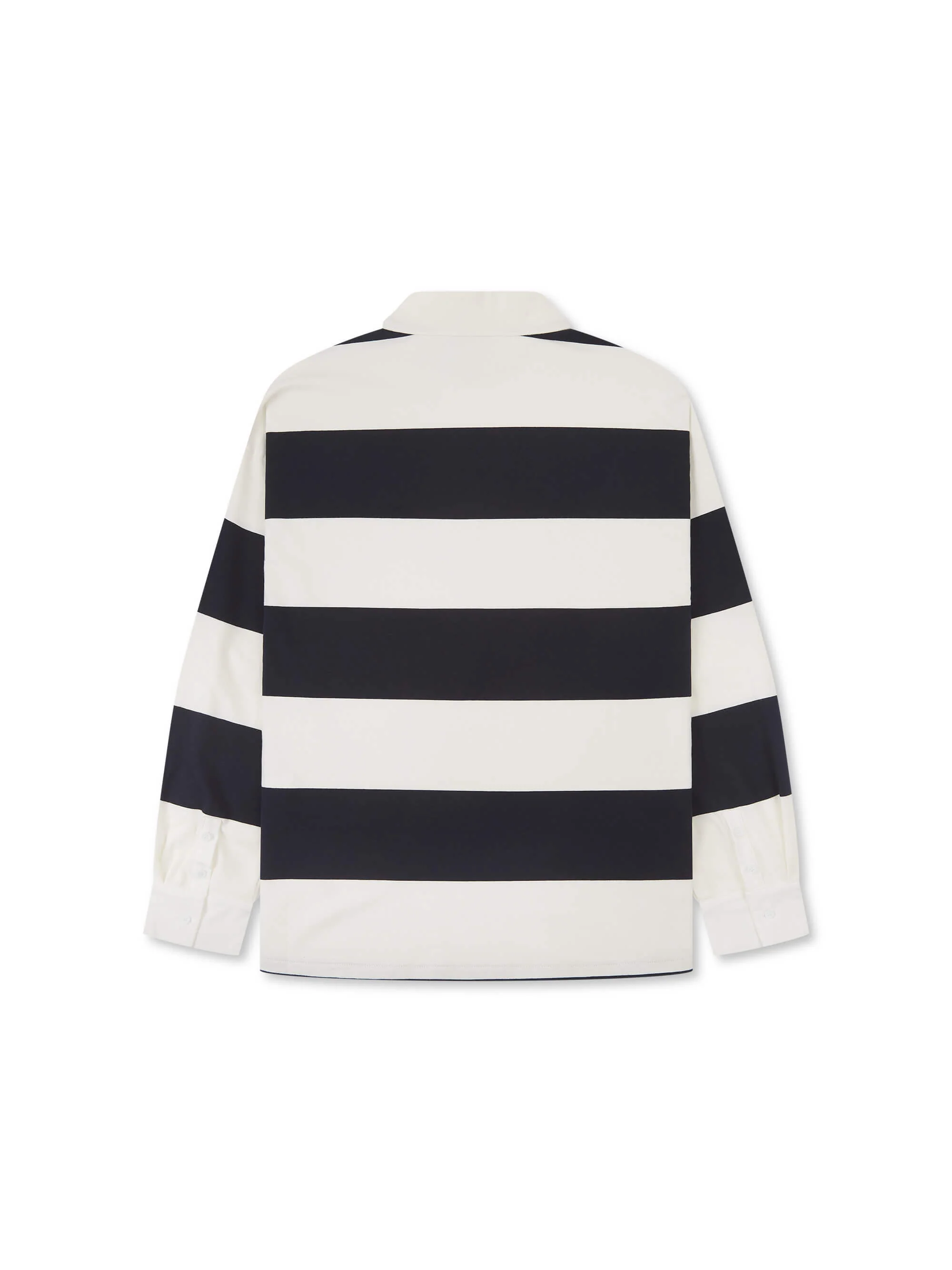 'CLEMENCE' VARSITY STRIPED RUGBY TOP NAVY - Image 5