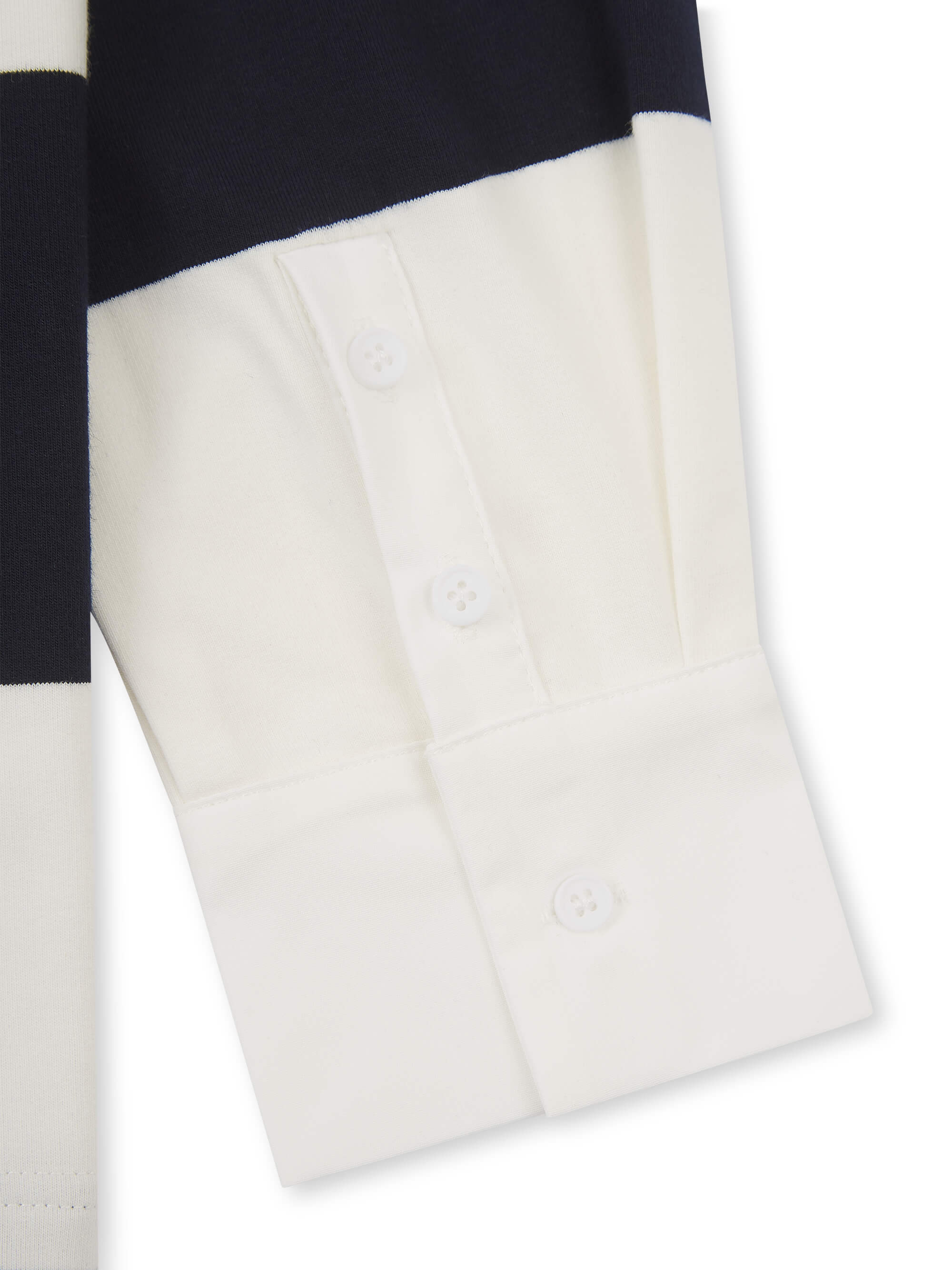 'CLEMENCE' VARSITY STRIPED RUGBY TOP NAVY - Image 7