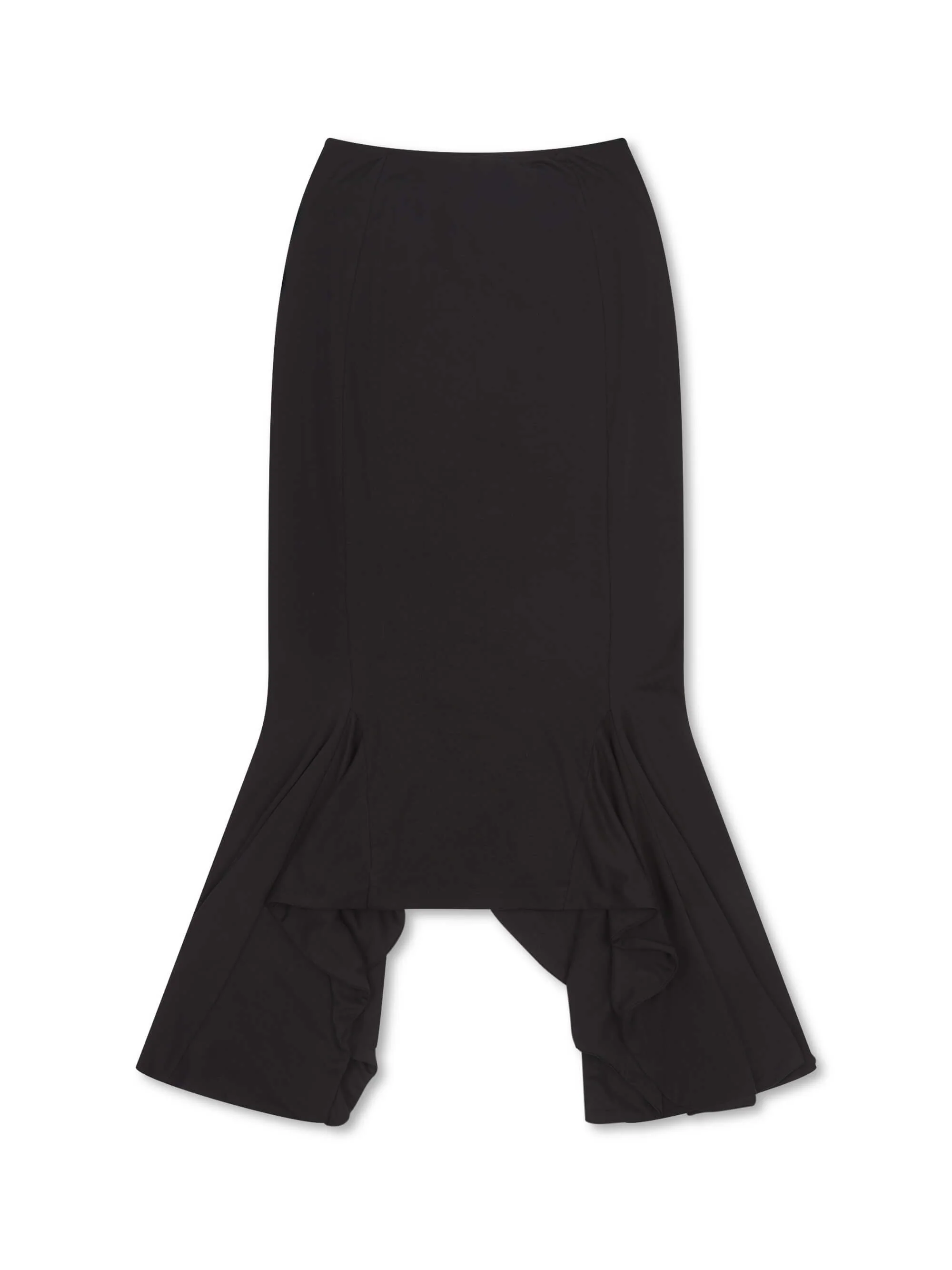 'DEAR JOHN' VOLUME HEM MIDI SKIRT BLACK - Image 3