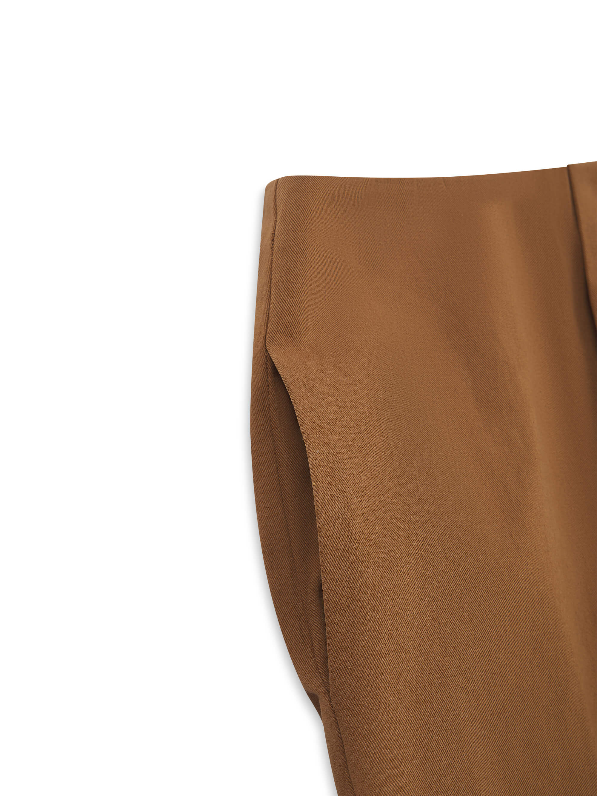 'BEVERLEY' WRAP FRONT MIDI SKIRT BROWN - Image 6